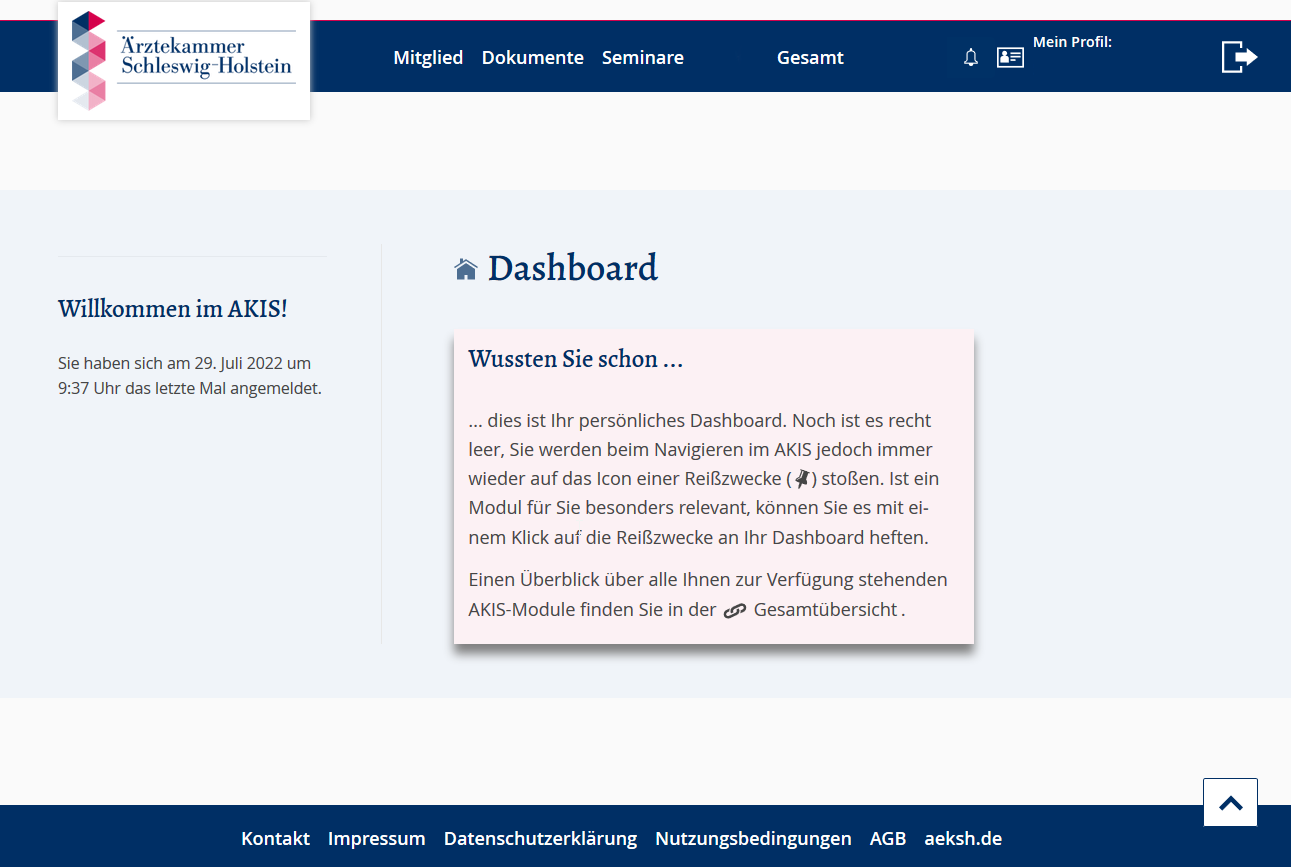 Das Dashboard