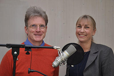 Dr. Johann Meins und Angela Meyer bei der Podcast Aufnahme